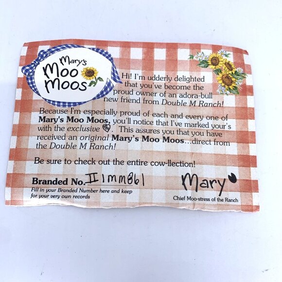 Mary's Moo Moos Coca-Cola “I Cudn't Be Happier” Enesco Cow Figurine 826979 Vtg - Picture 11 of 12